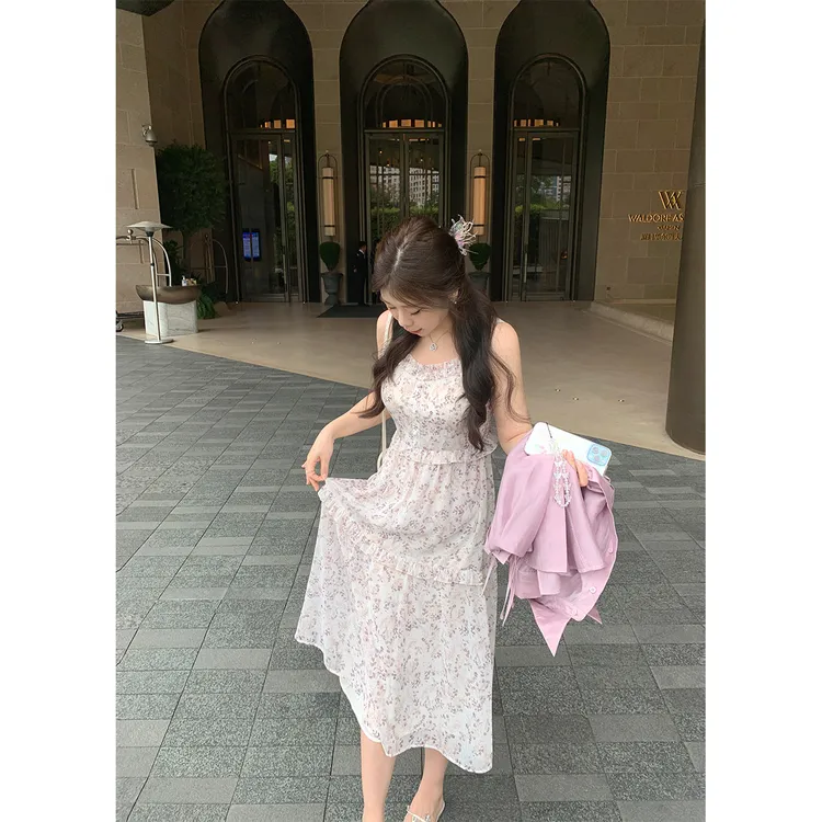 【4月5日20点开售】洋槐春色 淡雅绣边碎花裙/温柔不挑人长腿氛围