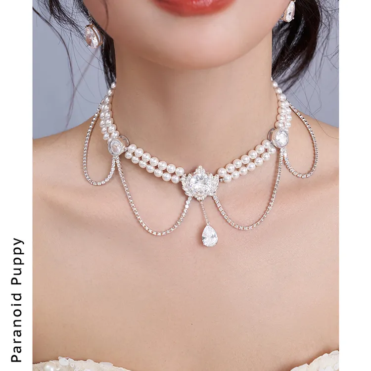 PP饰品《耀》公主流苏珍珠项链女轻奢小众高级感锁骨链气质配饰