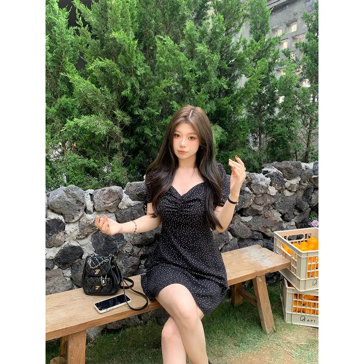 【5月20日20点开售】星河小舞曲 花瓣领波点裙/苹果型天菜~露丝甜