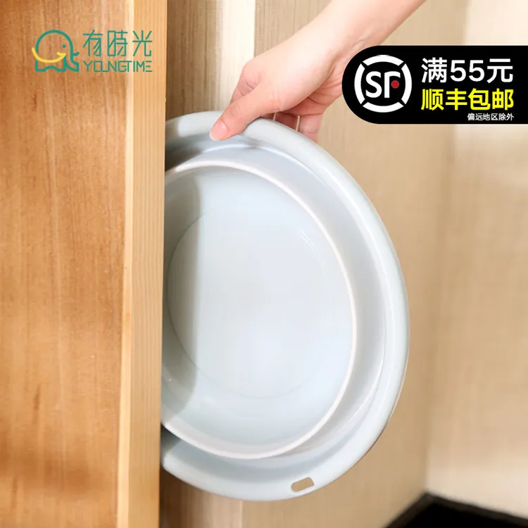 旅行可折叠脸盆便携式家用婴儿宝宝硅胶伸缩洗脸盆压缩小号折叠盆