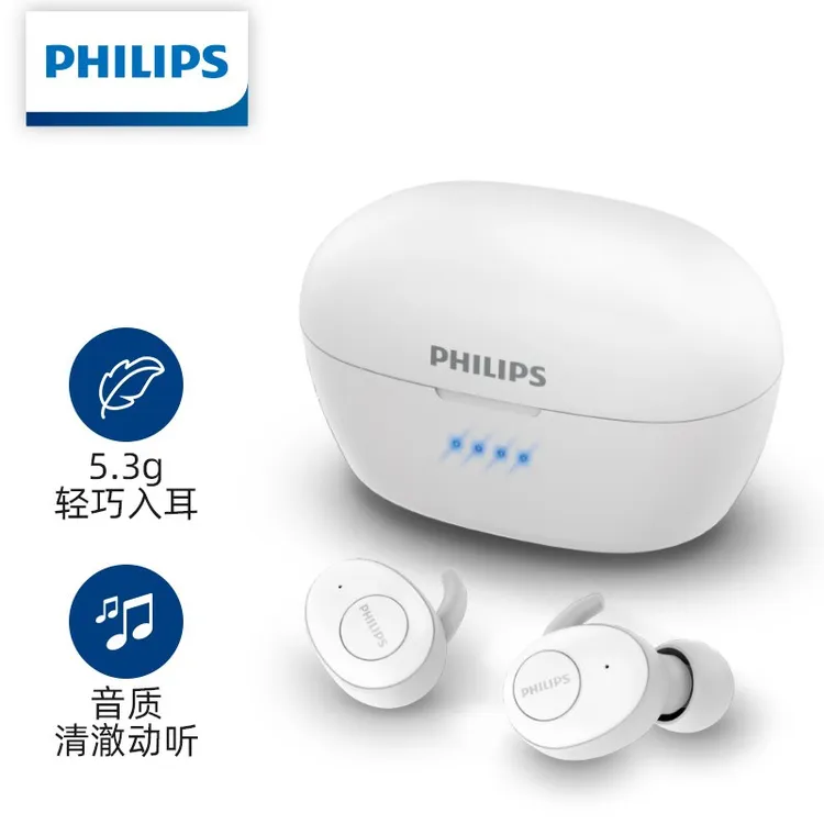 飞利浦（PHILIPS）B2505真无线蓝牙耳机 入耳式耳机 运动耳塞 跑步音乐耳机 苹果安卓手机通用 白色
