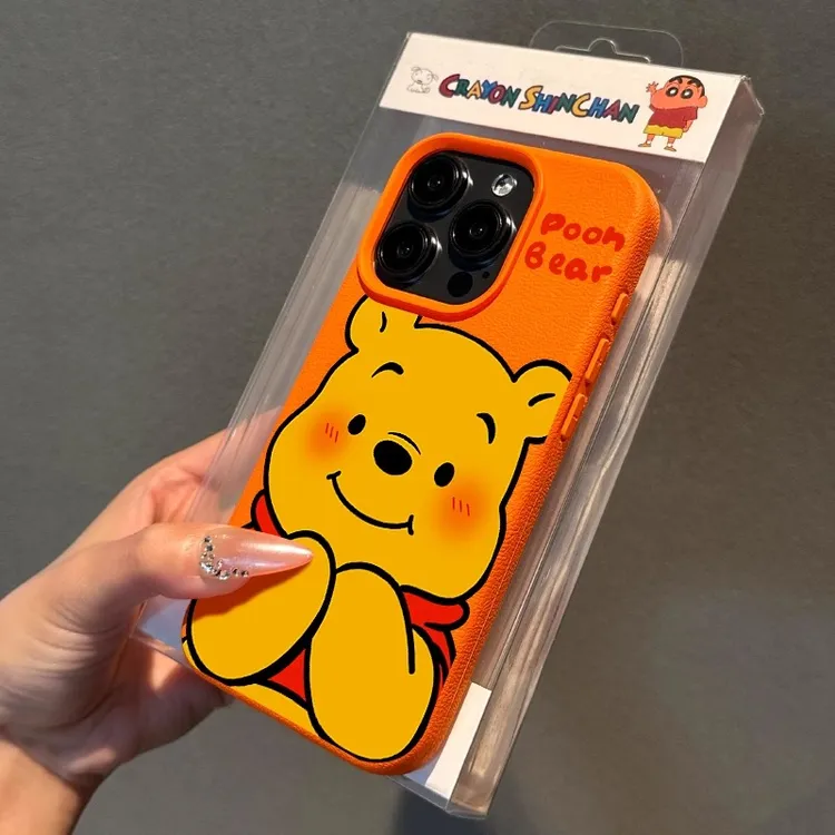 脸红维尼熊适用iPhone15苹果13硅胶手机壳14promax软壳xr全包防摔