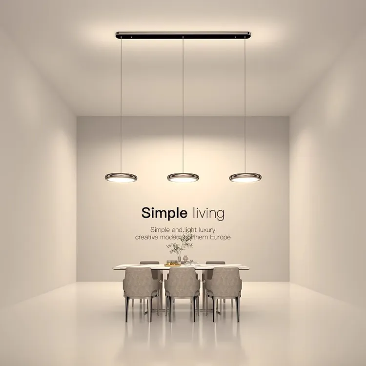 餐厅吊灯现代简约创意飞碟吧台极简北欧单头三头长条餐桌饭厅吊灯