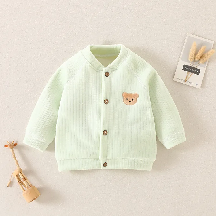 男女宝宝外套秋冬加绒婴儿单上衣开衫婴幼儿外穿衣服保暖衣上衣