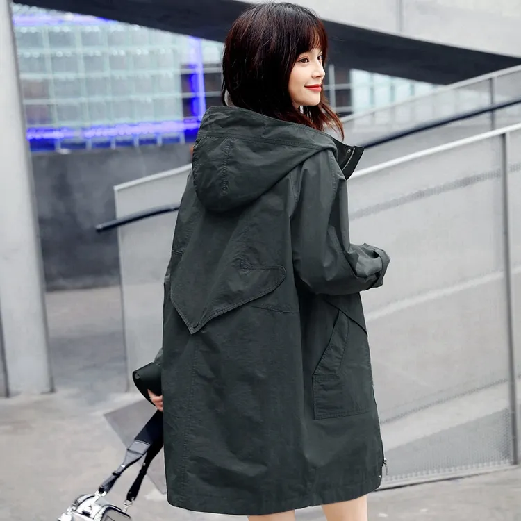 高级感宽松休闲洋气大气上档次时髦女士中长款春秋高档风衣外套女