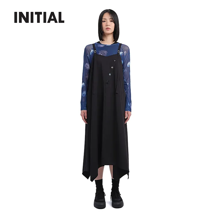 【商场同款】INITIAL24秋季新款不规则吊带连衣裙女24FDNFMCVV538