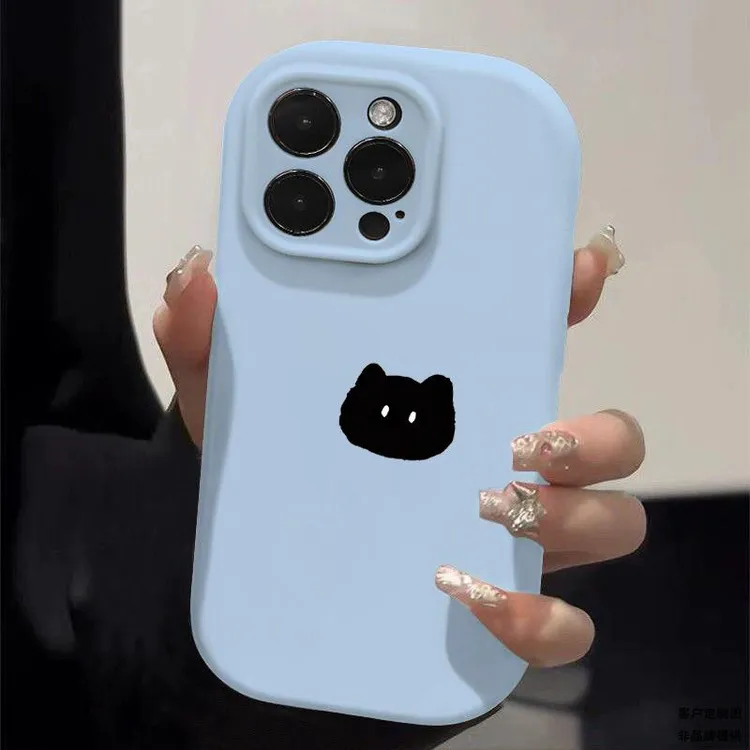 大胖子简约猫头适用苹果16手机壳iphone15华为oppo小米vivo防摔43