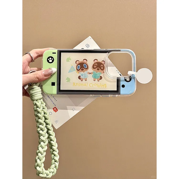  IMD动物森林游戏机适用苹果16promax手机壳iPhone15套14/13挂绳