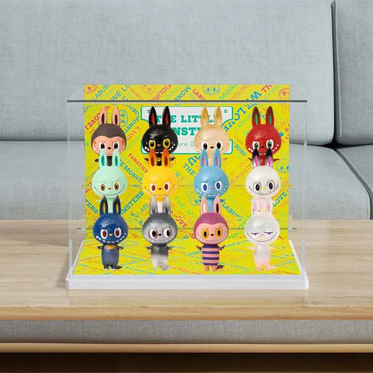 旻悦POPMAR泡泡玛迷你拉布布4代系列盲盒收纳亚克力展示盒P280