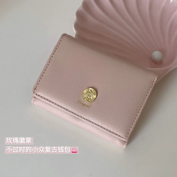 钱包女2025韩系零钱包高颜值设计感三合一ins卡包