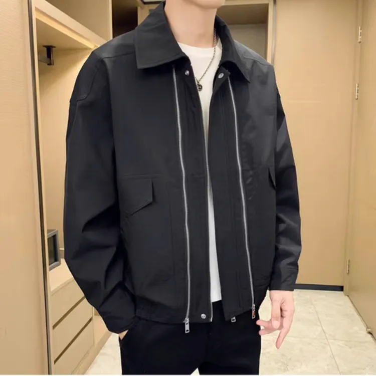 【Function  Boutique】秋季潮流男外套轻熟风短款休闲百搭翻领夹克