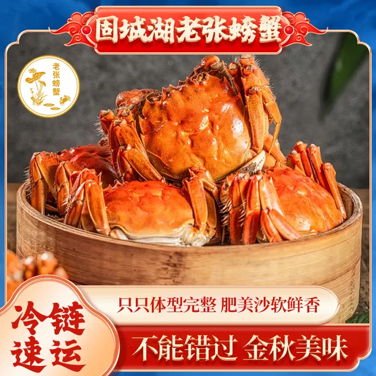 【活蟹】南京固城湖螃蟹2两母蟹8只