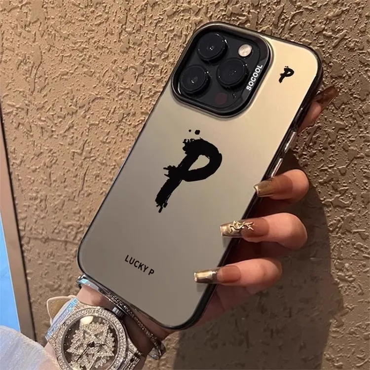 幸运字母p适用苹果16pro手机壳iPhone15pro保护套14个性创意13pro