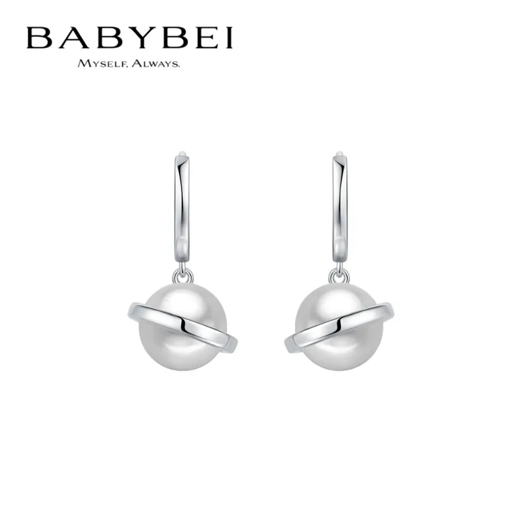 BABYBEI/初贝 925银耳饰 小星球耳坠贝珠气质灵动百搭通勤温柔