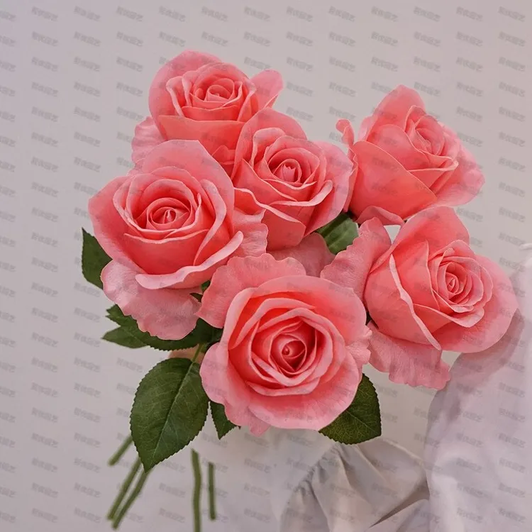 陶瓷手工花插花枝摆件永生花仿真花家居装饰花高档摆件