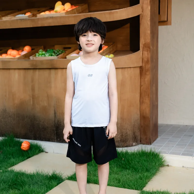 海小丫儿童速干背心夏季凉爽运动休闲透气薄款无袖男女童背心