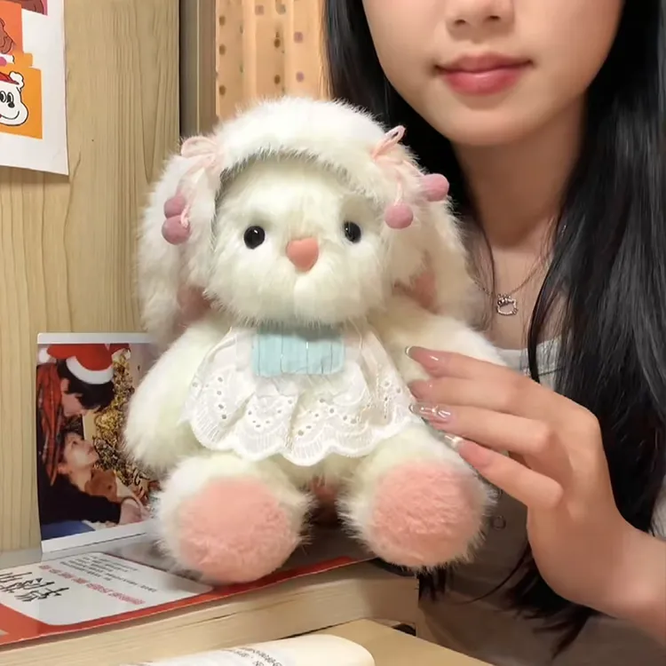 DIY会录音说话的可爱兔兔手工材料包毛绒公仔自制30cm送闺蜜女友