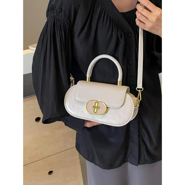 复古时尚手提马鞍包女士韩国ins潮流单肩包2025小众设计休闲女包