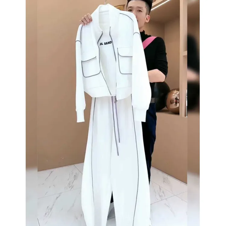 早秋2025欧货网红炸街减龄时尚洋气卫衣外套两件套休闲运动套装女