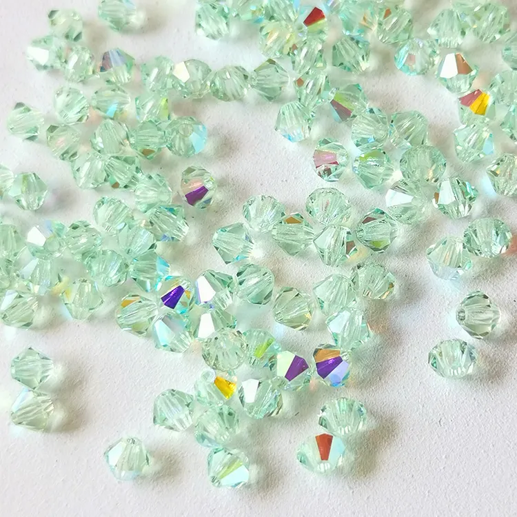 闪钻仿水晶宝仕奥莎4mm贵橄榄蛋白哑光幻彩菱形水晶钉珠散珠DIY进