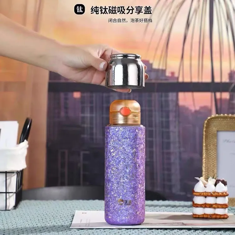 新品纯钛保温杯泡茶高档杯子养生男女士茶水便携分离泡茶茶杯礼品