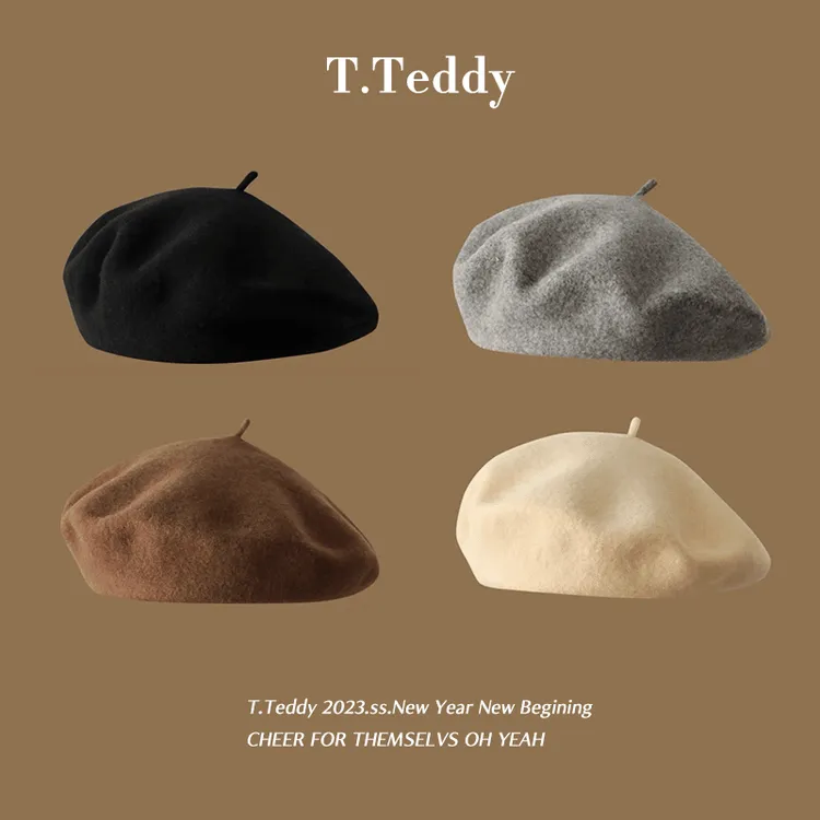 女秋冬贝雷帽百搭时尚英伦复古蓓蕾帽韩版百搭学生日系网红帽子
