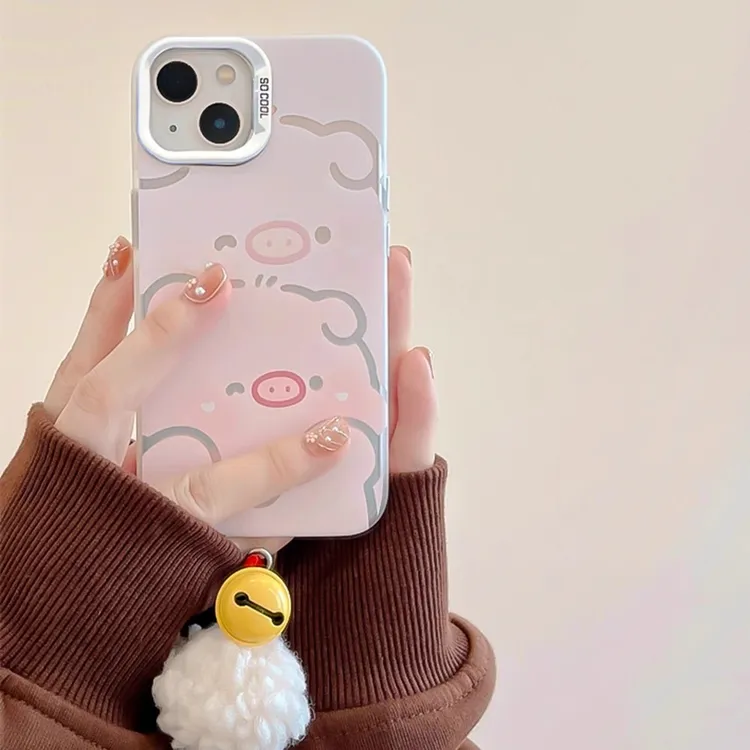 软萌小猪适用iPhone13苹果12promax手机壳14新款11少女15创意xs/x