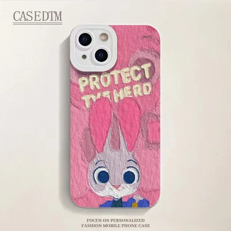 兔子苹果13promax手机壳iPhone14创意13硅胶12小众11防摔xr/x