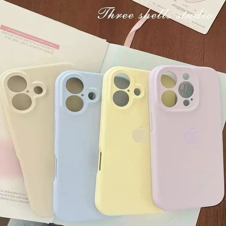 马卡龙液态硅胶适用苹果16pro手机壳iPhone15韩14plus软糯13pro新