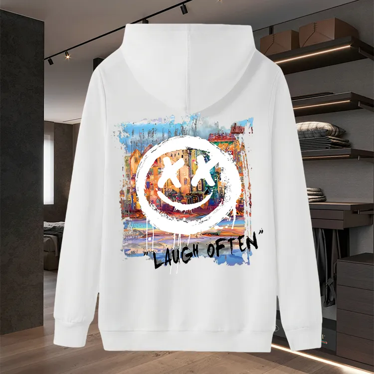 连帽卫衣男2024年新款春秋薄款宽松休闲加绒创意印花男装长袖外套