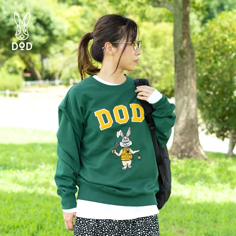 DOD户外运动卫衣春秋款男女同款套头圆领长袖兔子学院风卫衣JK008