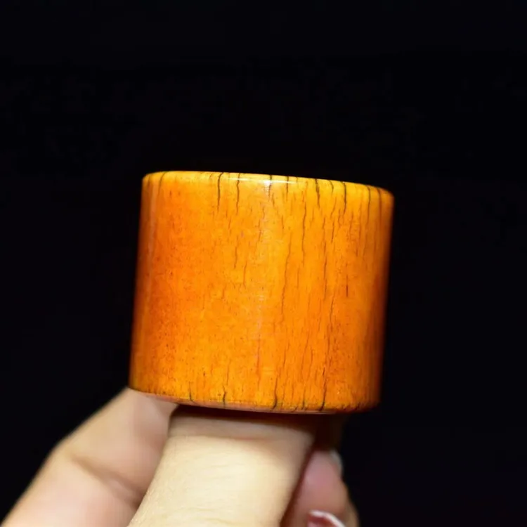 老料牦牛骨雕刻素面扳指复古老牛骨头文玩