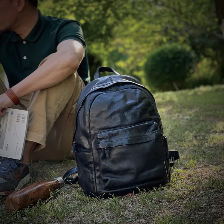【30*42*16】1.4 真皮双肩包夏季旅行通勤百搭头层牛皮男女同款 