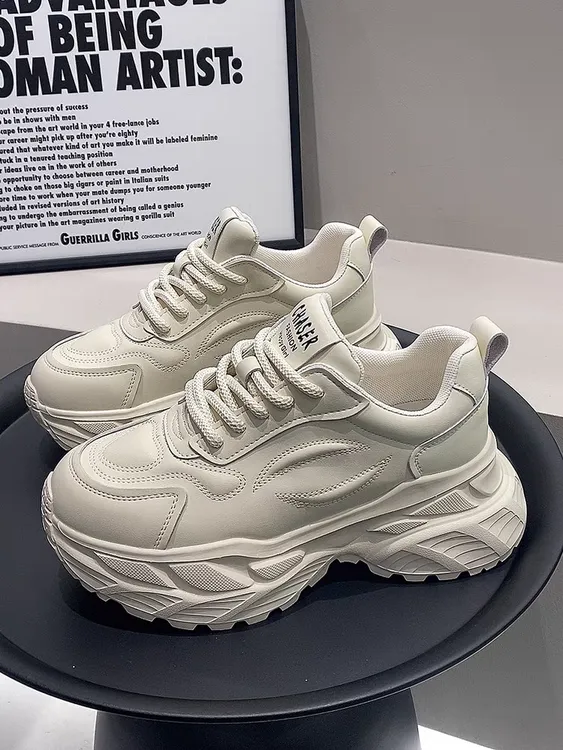 老爹鞋2024秋季新款厚底运动百搭轻便爆款休闲小白鞋