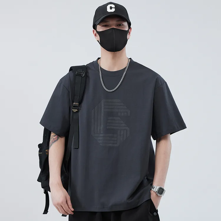 蒂斯派尔轻奢-短袖t恤男夏季2024新款宽松休闲半袖体恤男薄款上衣