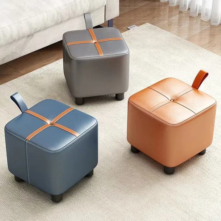 科技布小凳子家用板凳客厅沙发凳科技布茶几矮凳门口换鞋凳沙发凳