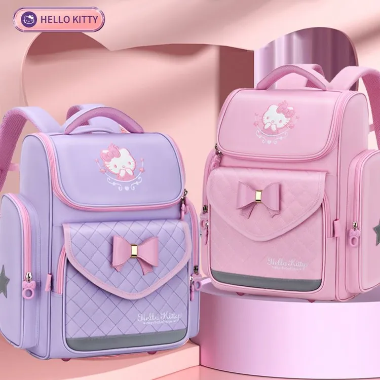 凯蒂猫入学书包小学生女孩一二三-六年级大容量轻便女童书包儿童