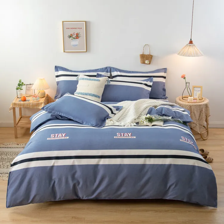 亲肤加厚学生宿舍单人被罩简约家用双人斜纹磨毛被套180x200x230商品图