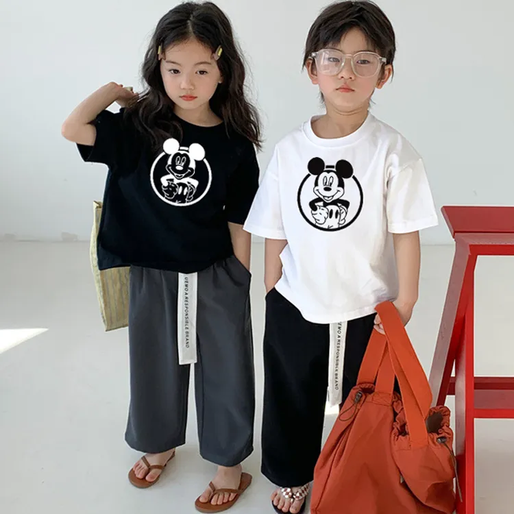 【纯棉】童装短袖T恤夏装男女宝宝米奇印花儿童洋气米老鼠百搭上衣
