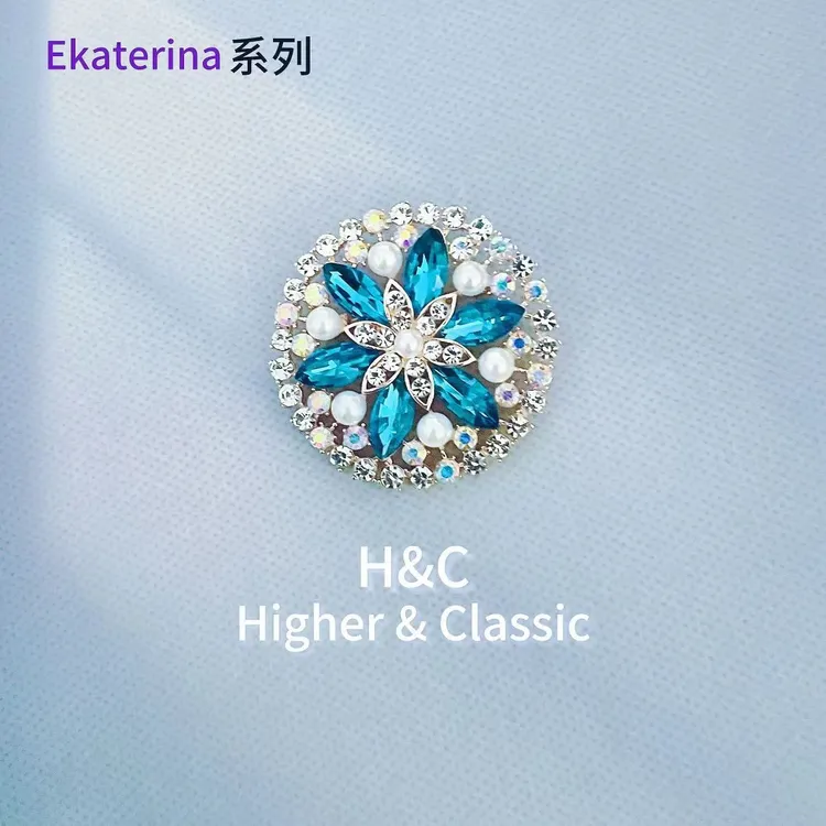 合金胸针 H&C饰品六芒星复古珍珠花卉胸针别针