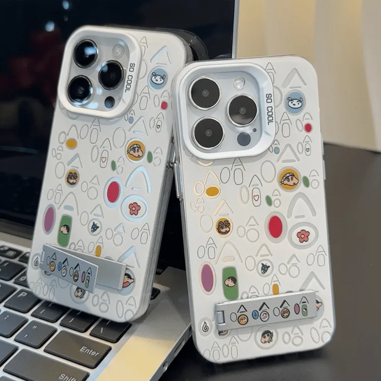 哈哈小新支架iphone15/14/13/12手机壳适用于华为p70vivo小米oppo