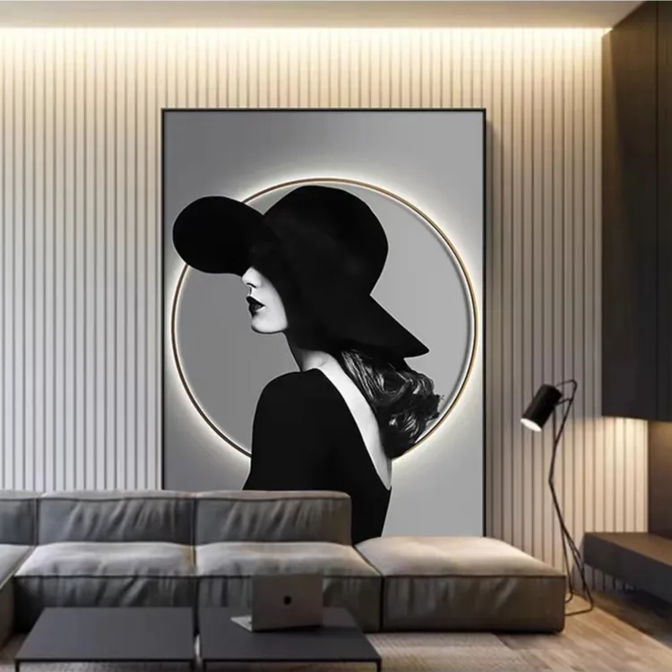 防水美女人物装饰画玄关现代主卧室挂画客厅背景墙2025挂画新款