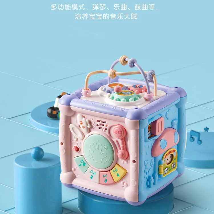 手拍鼓婴儿0一1岁音乐早教6个月8敲打拍拍六面体儿童益智玩具六一