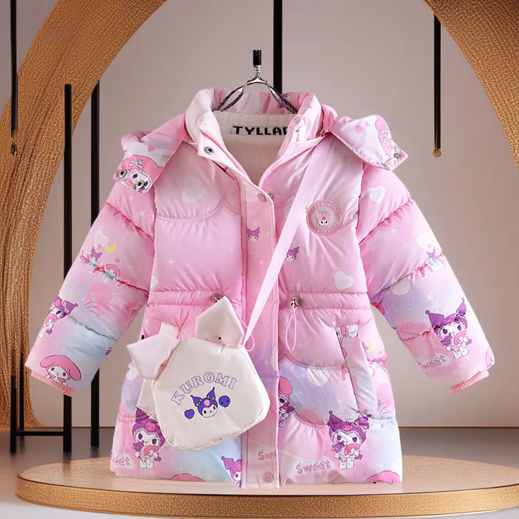 【新款上市】女童冬季棉服库洛米加厚洋气棉袄儿童免洗棉衣宝宝外套