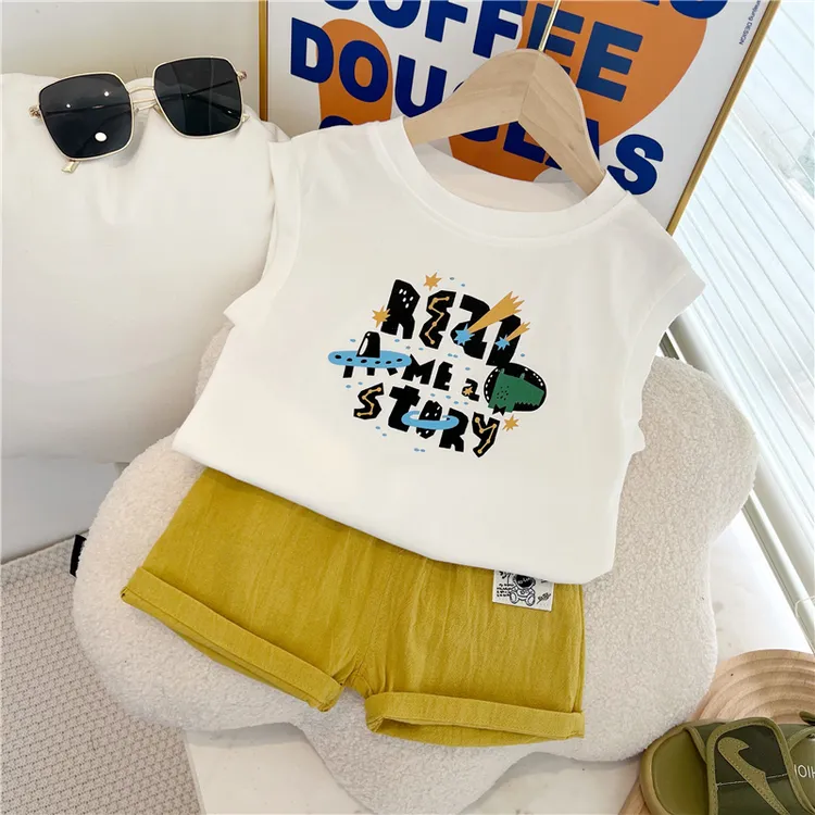 【纯棉背心】儿童夏装男童背心夏季薄款内穿宝宝小童无袖T跨栏上衣A