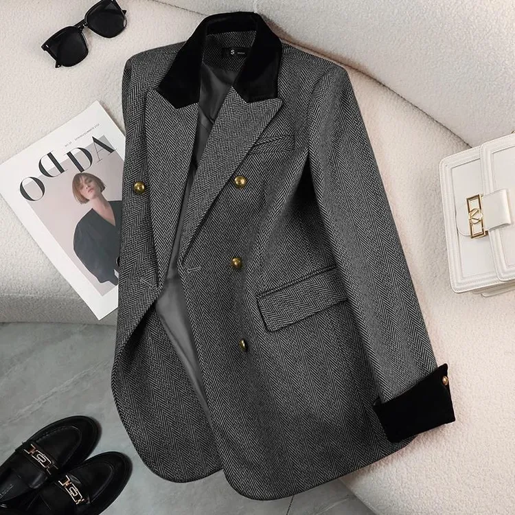 外套女秋冬新款上衣气质休闲商务女款女士150-155小个子西服西装