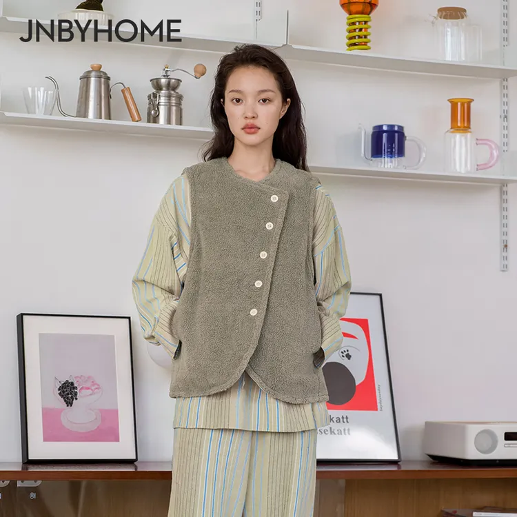 【仿羊羔绒双面穿马甲】JNBYHOME江南布衣秋冬背心可外穿可内搭