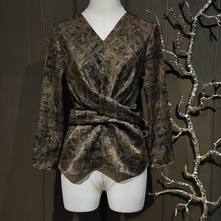 【蘭悦东方】国风中式高端香云纱 绿野仙踪-4367