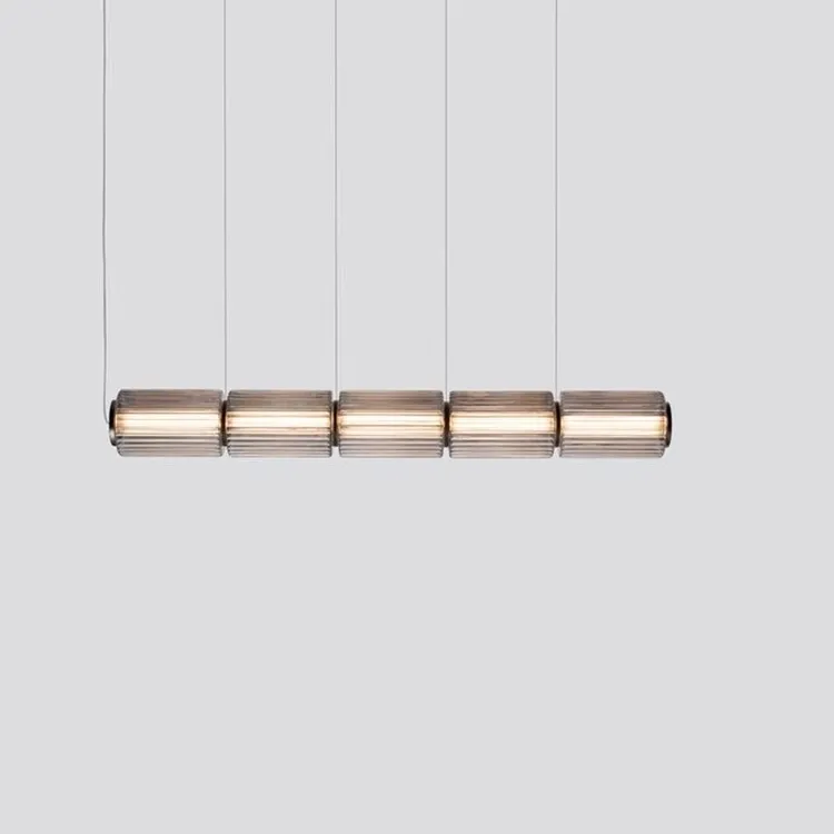 新款设计师轻奢极简大气卧室床头灯一字长条玻璃现代简约餐厅吊灯