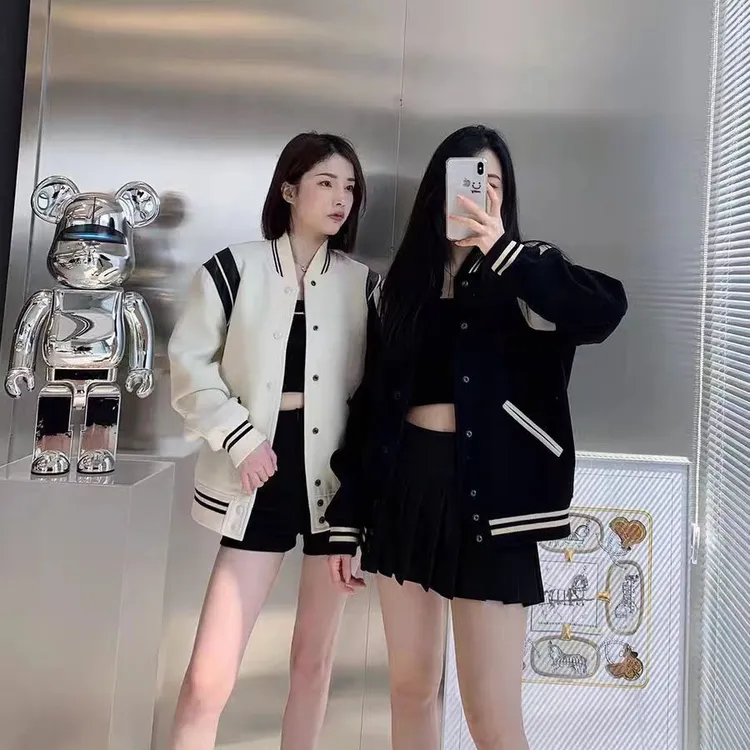 2025春季百搭学院风女款宽松棒球服外套011棒球服ins韩版棒球服